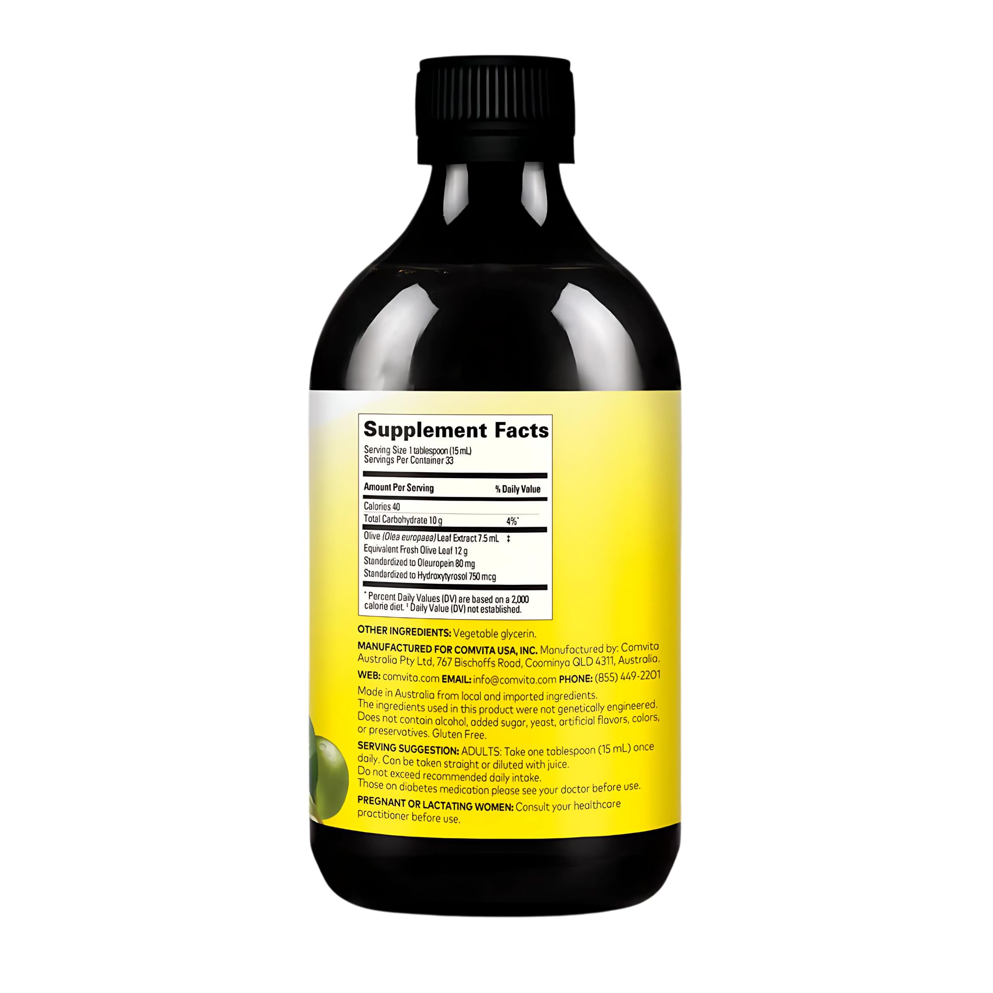COMVITA Natural Olive Leaf Extract Liquid - 500ml | 66mg Oleuropein per Dose | Supports Blood Pressure 2