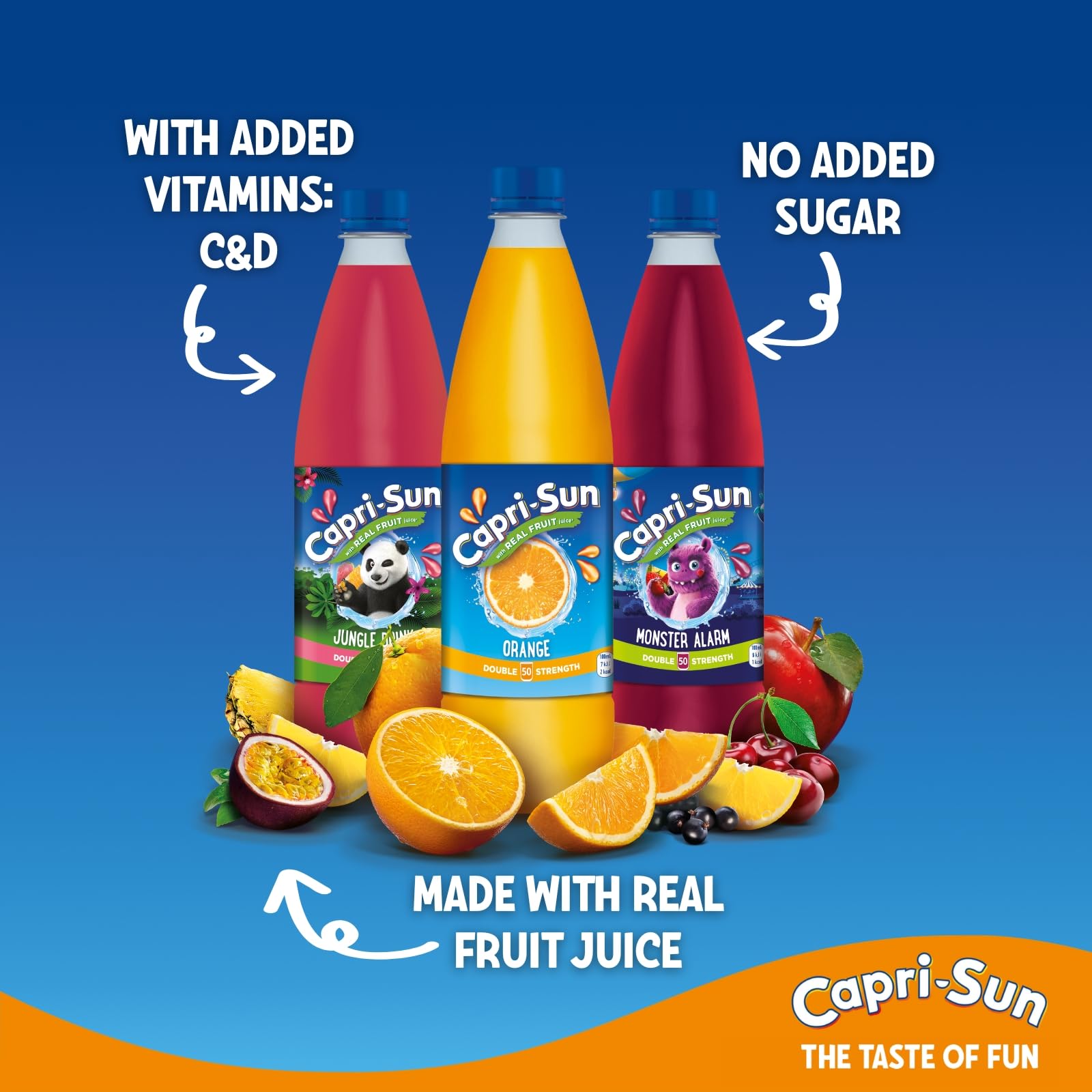 Capri-Sun Monster Alarm Squash (1 Litre) - No Added Sugar, Double Strength 8