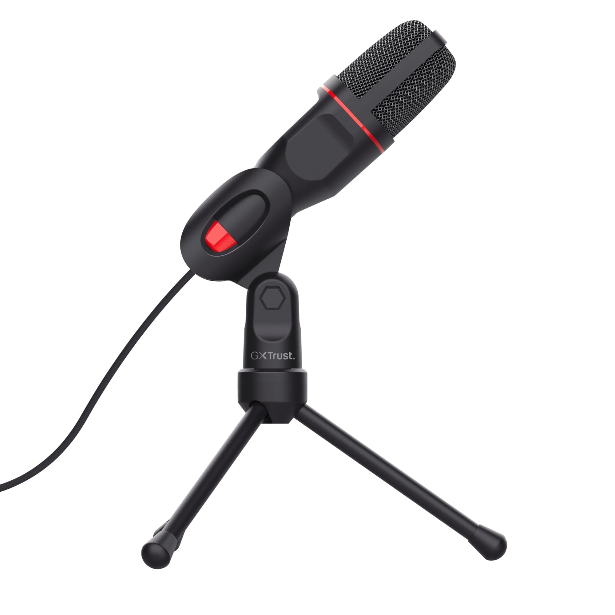 Trust Gaming GXT 212 Mico USB Microphone on Tripod for PC, PS4, PS5 and Laptop, Mic with 3.5 mm and USB Connection, 1.80 m Cable, for Streaming, Twitch and Youtube - Black 6