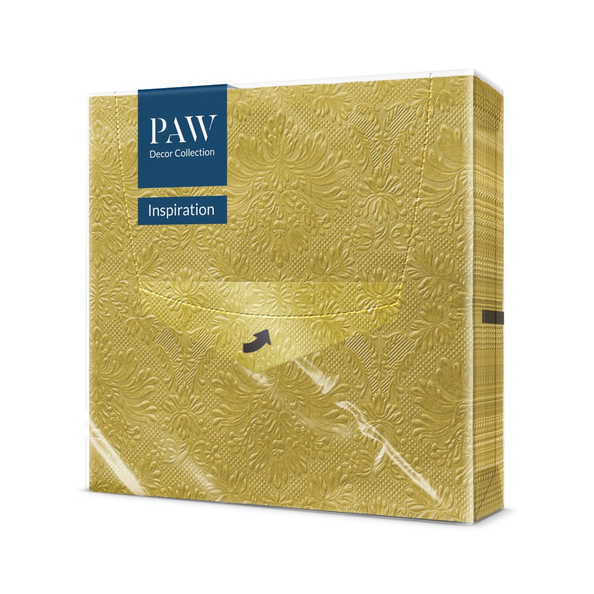 PAW Decor Collection Gold 3-Ply Napkins (33 x 33 cm) – 20 Pieces, FSC & Ecolabel-Certified 1