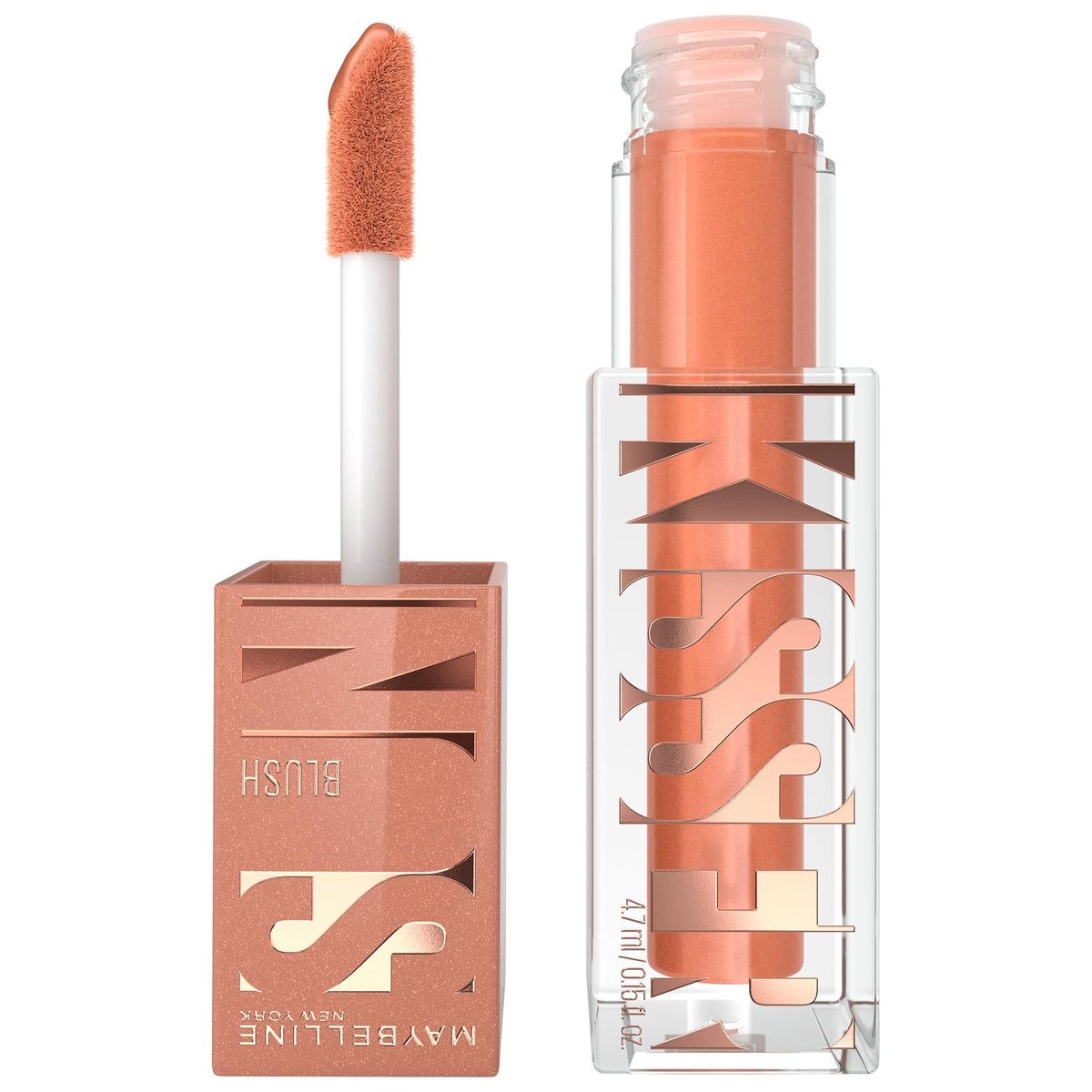 Maybelline New York SUNKISSER Multi-Purpose Illuminating Liquid Blush - Downtown Rush, 4.7 ml, Light Shimmery