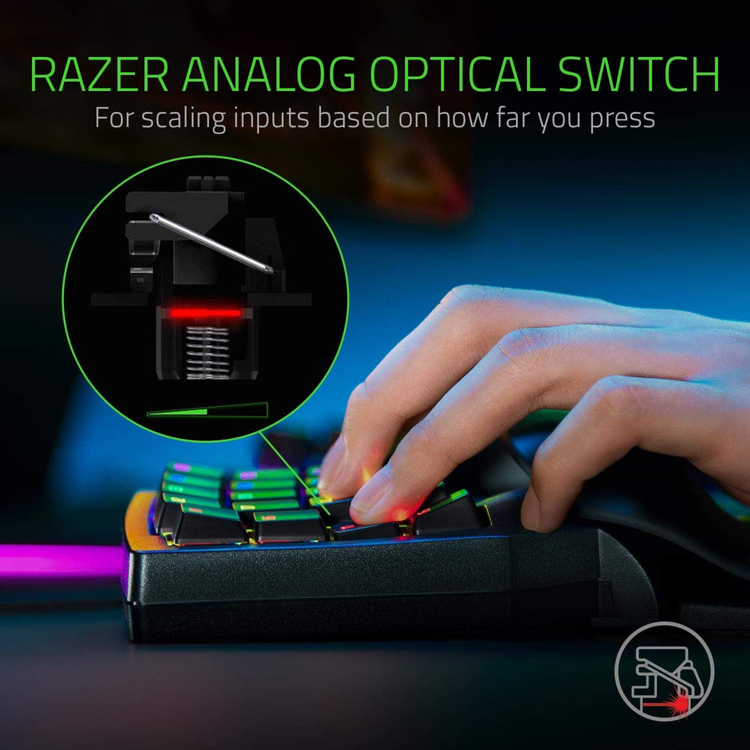 Razer Tartarus Pro Gaming Keypad - 32 Programmable Keys with Analog Optical Switches
