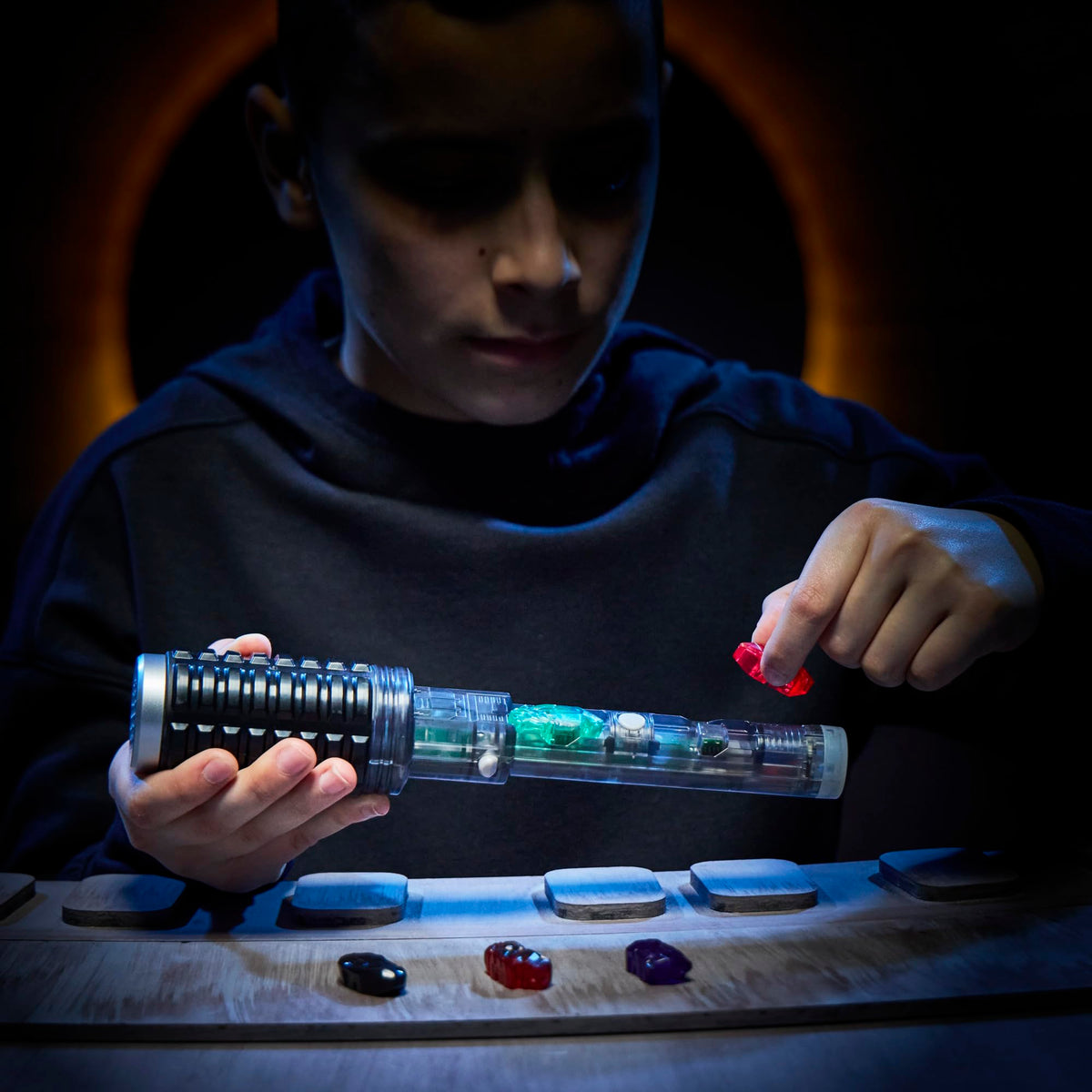 Star Wars Power Crystal Lightsaber - 7 Blade Colours, 10 Kyber Crystals, Ages 4+