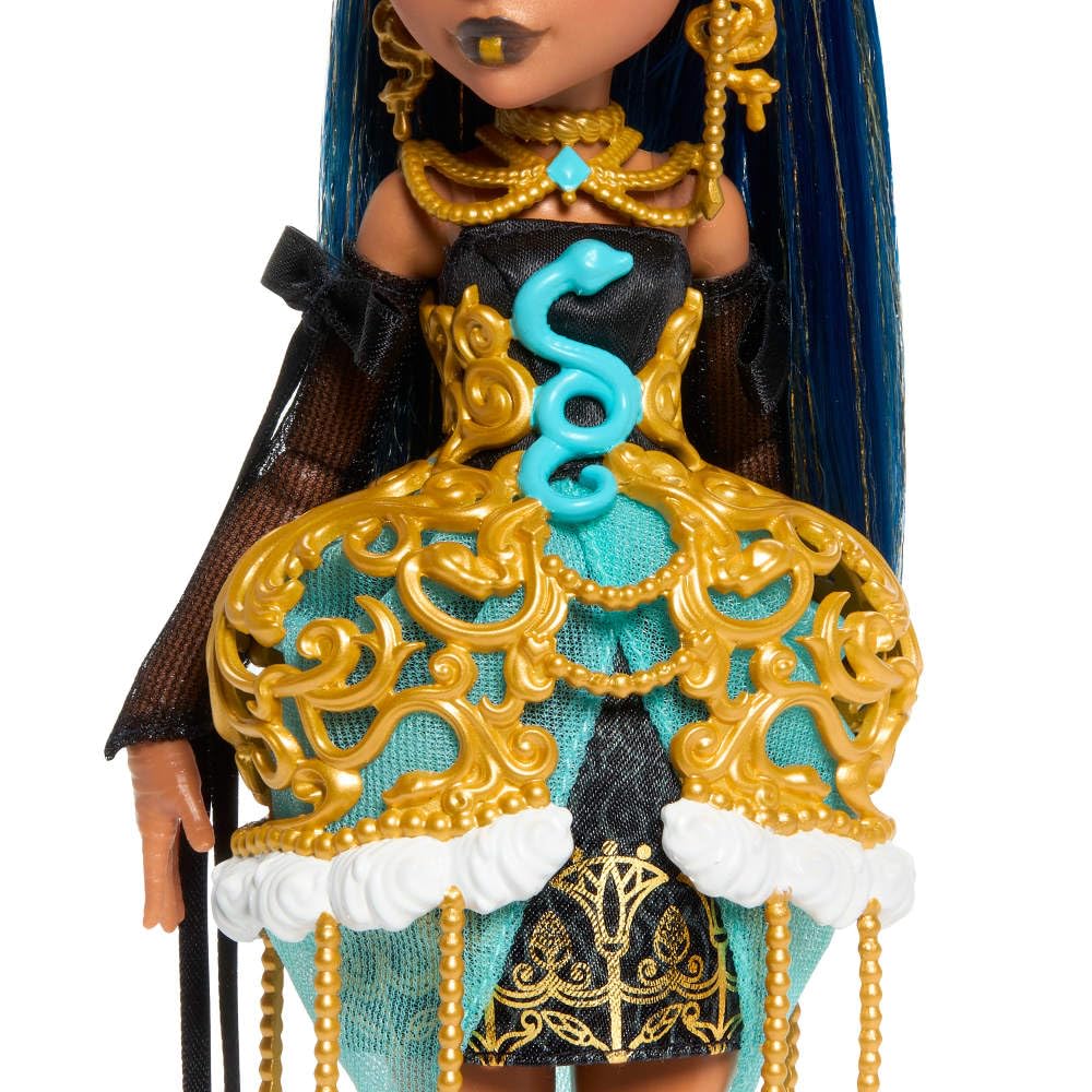 Monster High Cleo De Nile Scary Sweet Birthday Doll in Golden Party Dress with Accessories 6