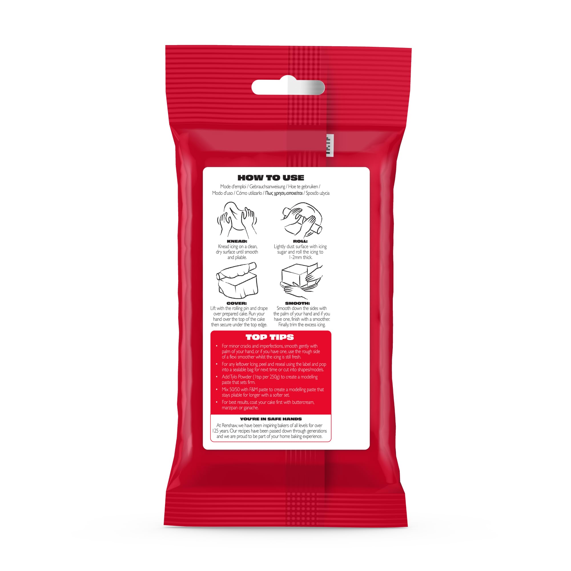 Renshaw Red Extra Stretch Smooth & Thin Ready to Roll Fondant Icing - 250g 10