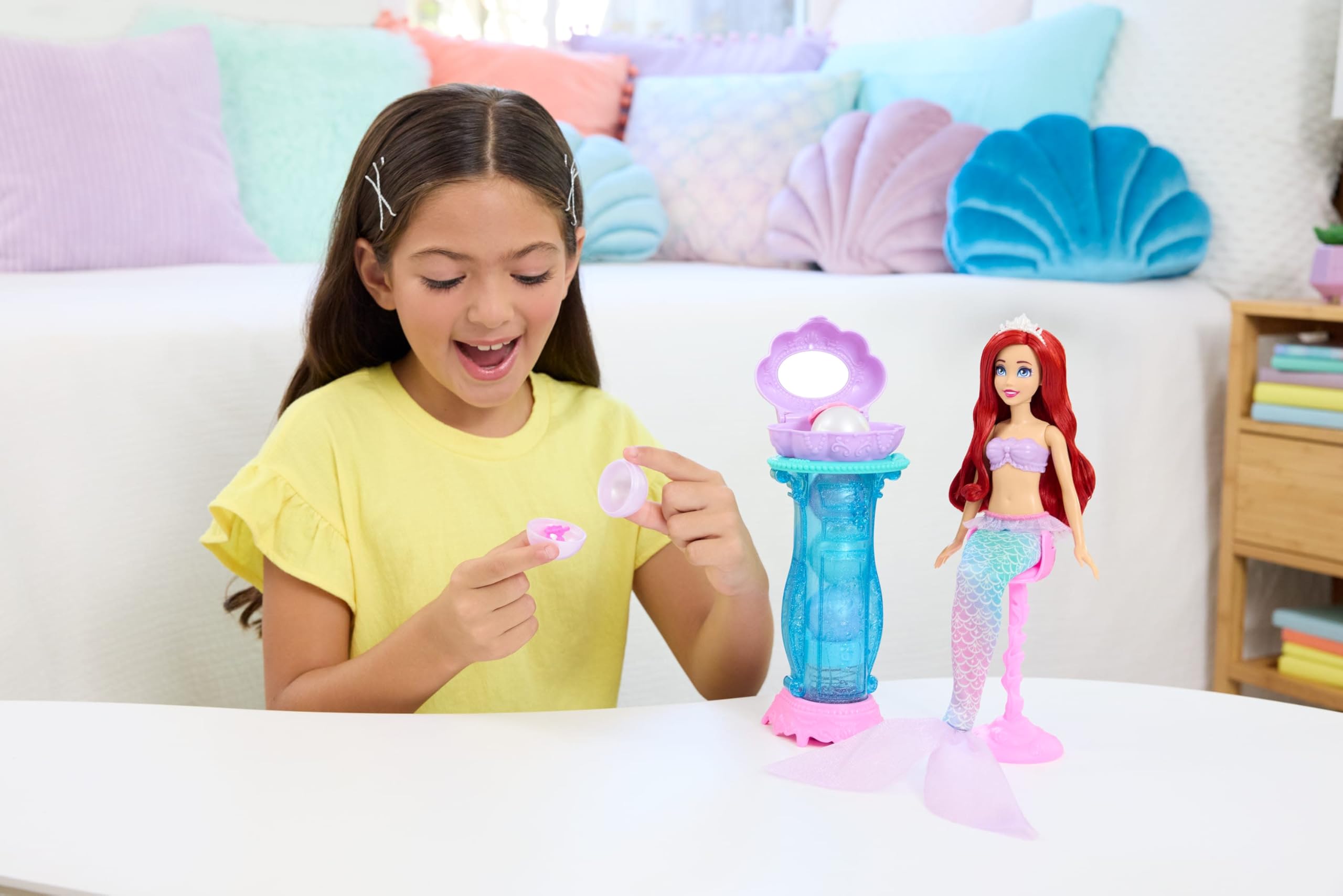 Mattel Disney Princess Ariel Vanity Pop Mermaid Fashion Doll Playset - Ages 3+ 2