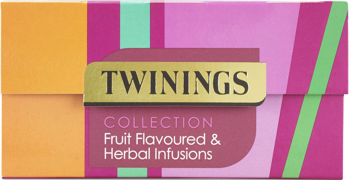 Twinings Infusions Selection Variety Gift Set - 40 Enveloped Teabags with Peppermint, Lemon & Ginger, Blackcurrant & Blueberry, Camomile