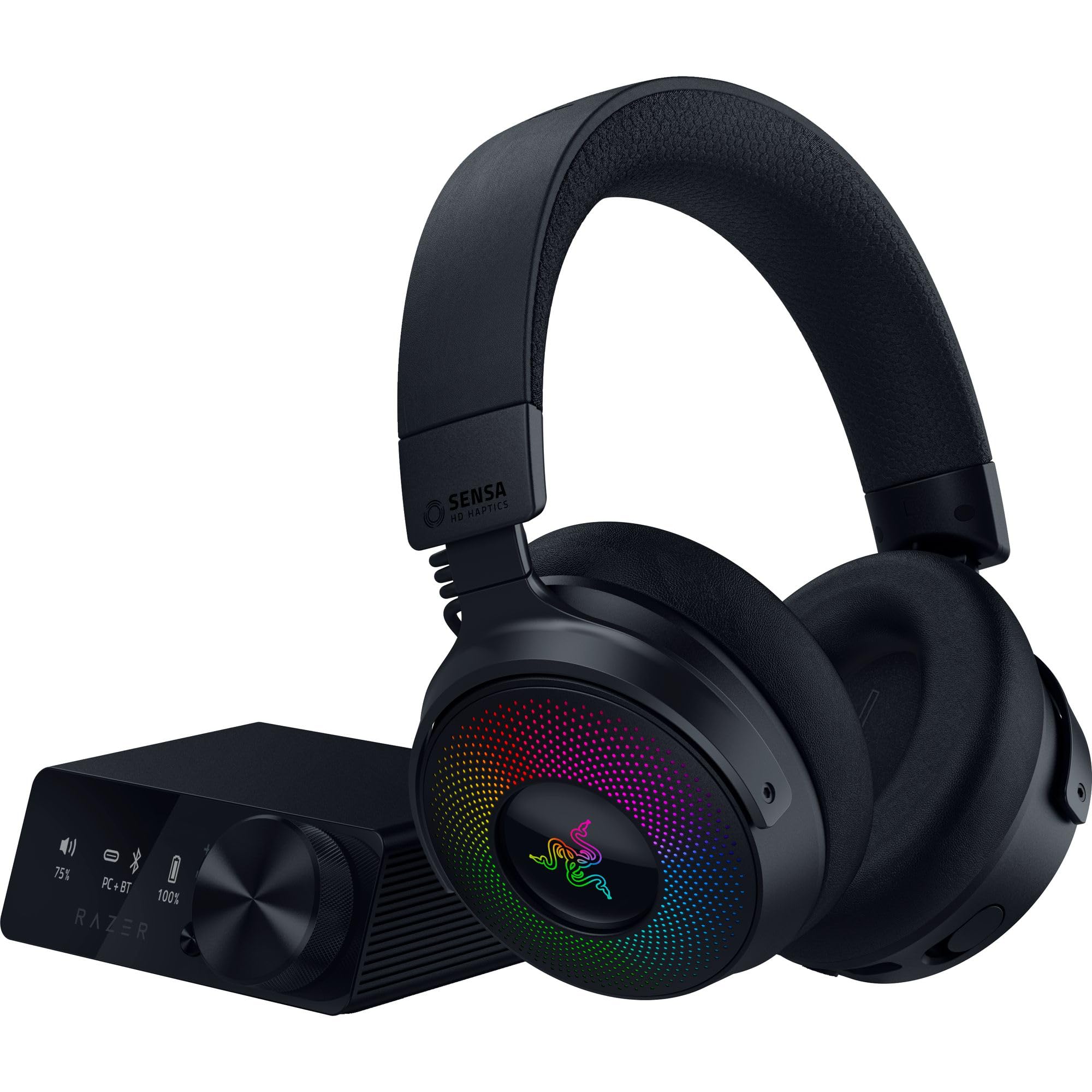 Razer Kraken V4 Pro - Wireless Gaming Headset with OLED Control Hub, THX Spatial Audio, HyperSpeed & Bluetooth | Black