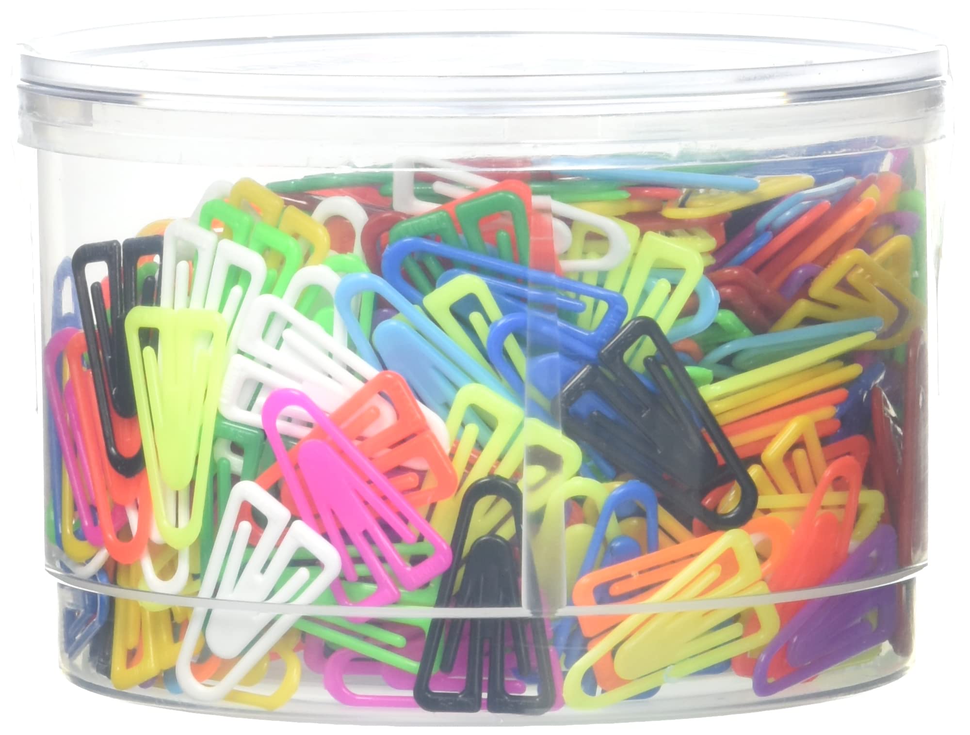 Laurel Plastic Paperclips - 25mm Non-Magnetising Assorted Colours | Pack of 500