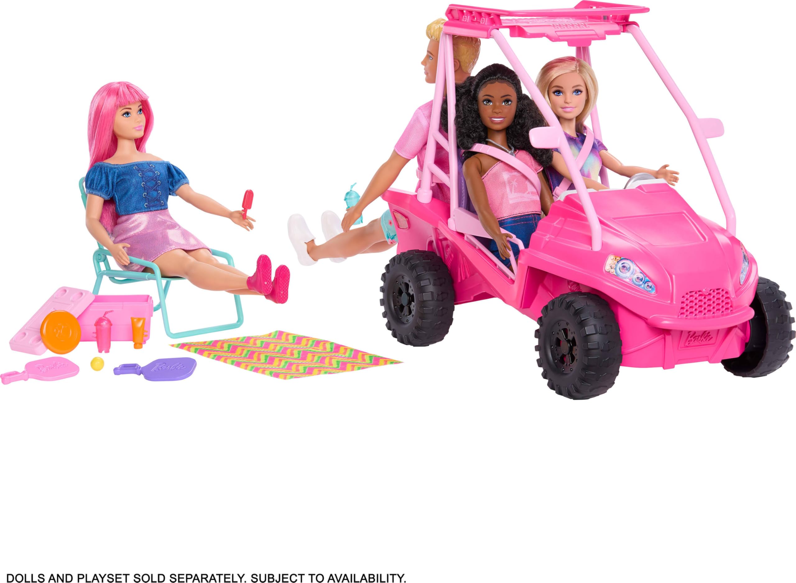 Barbie Mysteries: Beach Detectives Playset - Beach Buggy Vehicle with 10+ Accessories 2