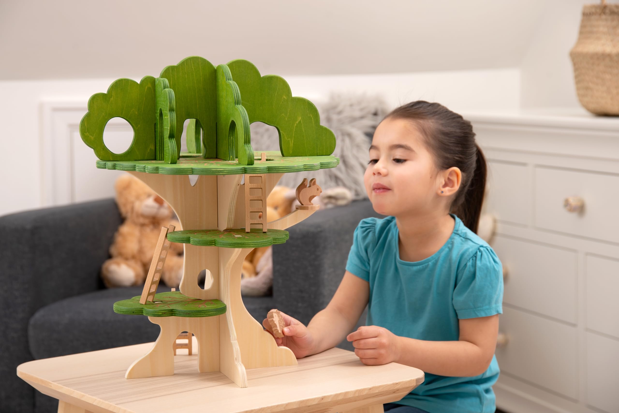 tickit Woodland Trail Tree House - Wooden Playhouse for Small World Play | Ages 3+ | Wood 6