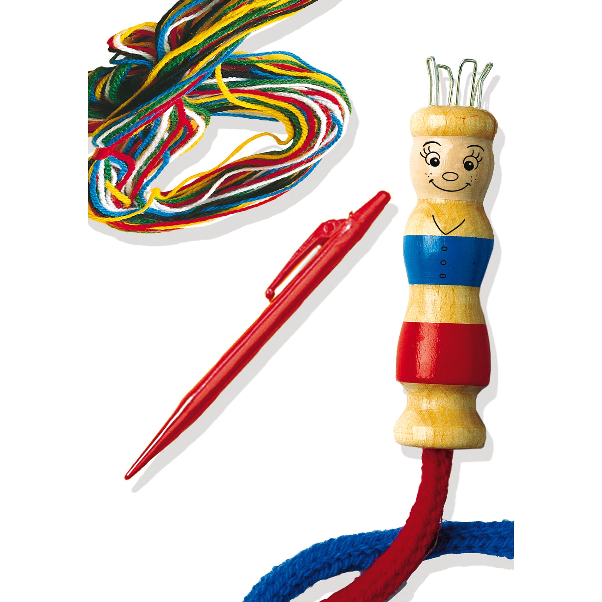 SES Creative French Knitting Set - Wooden Spool Doll Craft Kit for Kids 5+ 2