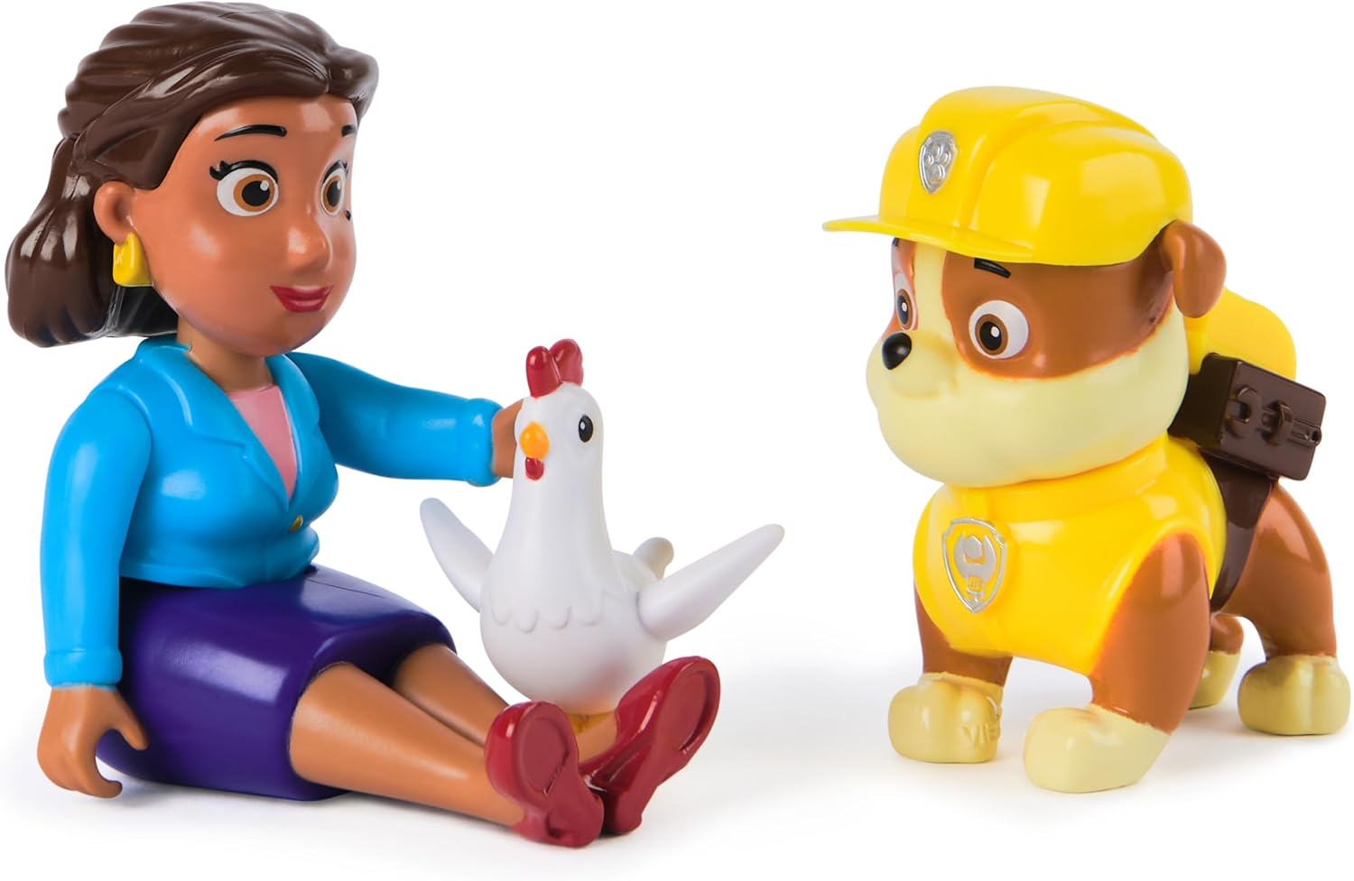 PAW Patrol Rubble, Mayor Goodway and Chickaletta Figures - Action Playset for Kids 3-9 Years 2