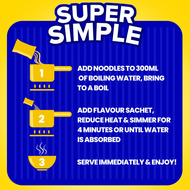 Batchelors Super Noodles Southern Fried Chicken Flavour, Instant Snack, Pack of 8