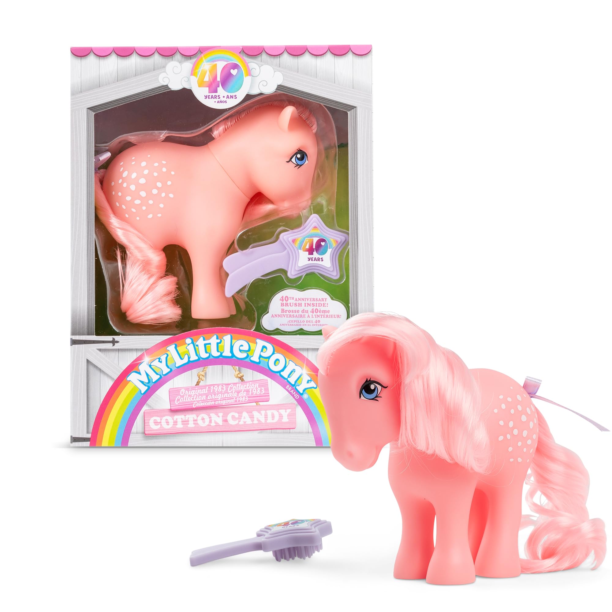 My Little Pony Cotton Candy Classic Pony - Retro Collectible Figure for Kids 4+