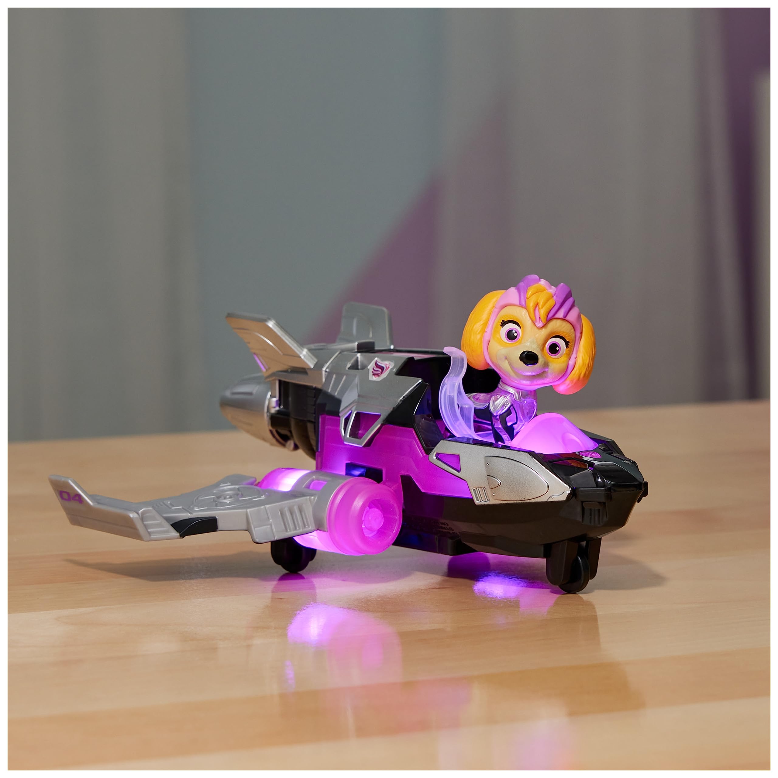 PAW Patrol: The Mighty Movie Skye's Rescue Jet with Light-Up Action Figure, Lights & Sounds - Kids' Toy for Ages 3+ 2