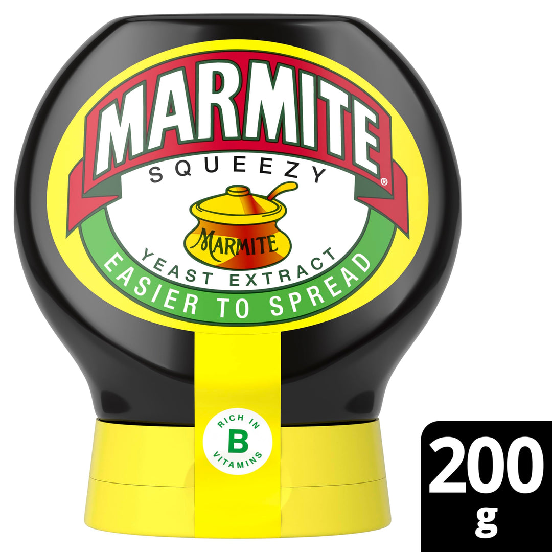 Marmite Squeezy Yeast Extract 200g - Vegan Breakfast Spread Rich in B Vitamins