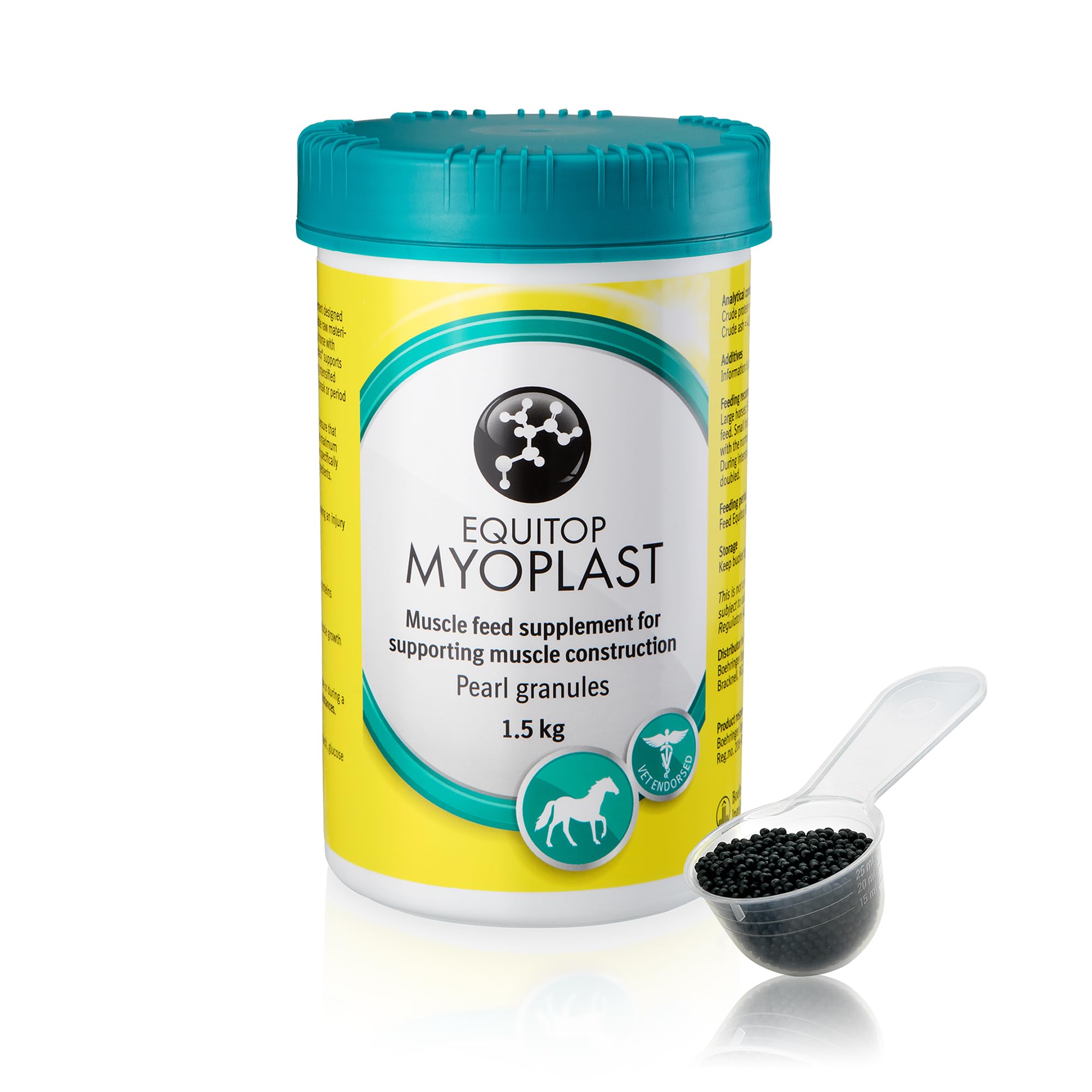 EQUITOP Myoplast Muscle Supplement for Horses - 1.5 kg Tub | Supports Lean Muscle Development