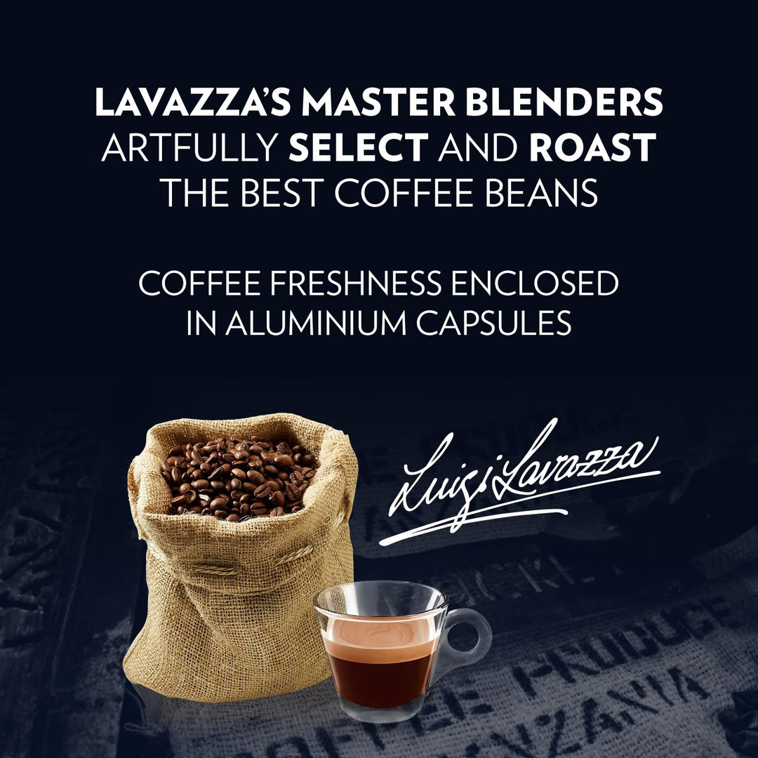 Lavazza Qualità Rossa - 100 Aluminum Coffee Capsules Compatible with Nespresso Original Machines