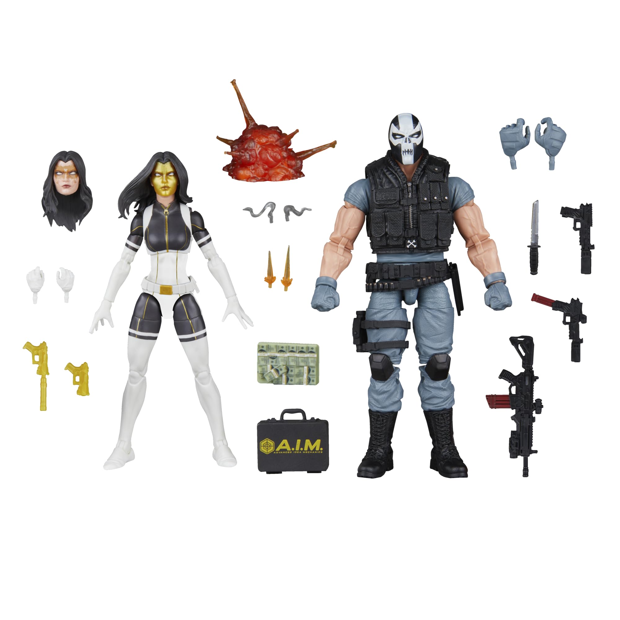 Marvel Legends Madame Masque and Crossbones Action Figures - 15cm Scale, 18 Accessories, Ages 4+ 1