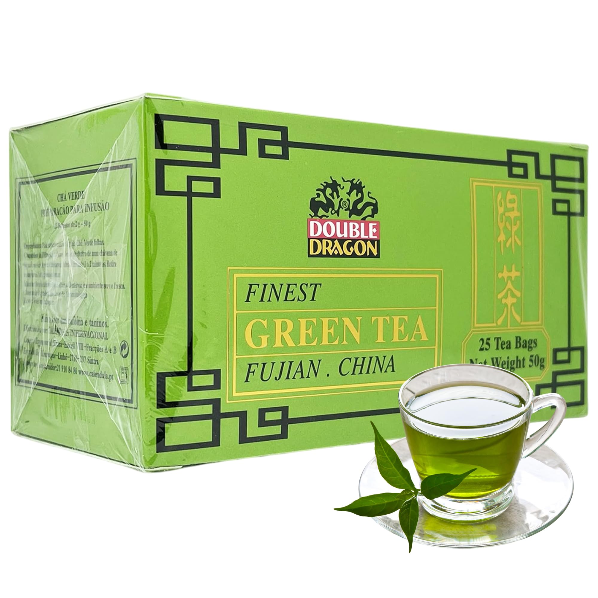 Double Dragon Finest Green Tea - 25 Tea Bags | Pure Chinese Green Tea from Fujian 1