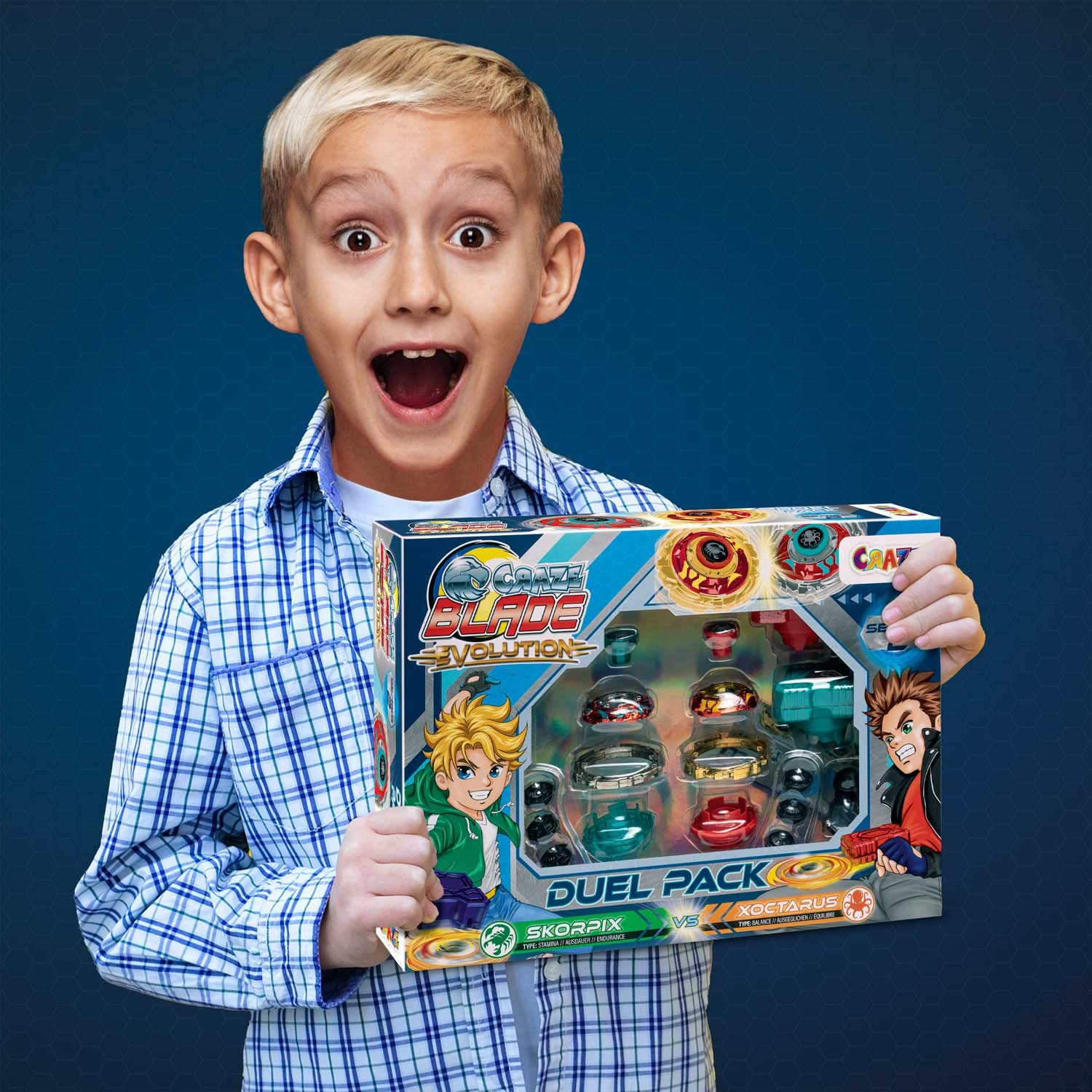 CRAZE BLADEZ Skorpix Xoctarus Evolution Spinning Top Set - Metal Fusion Blades | Ages 3+ 3