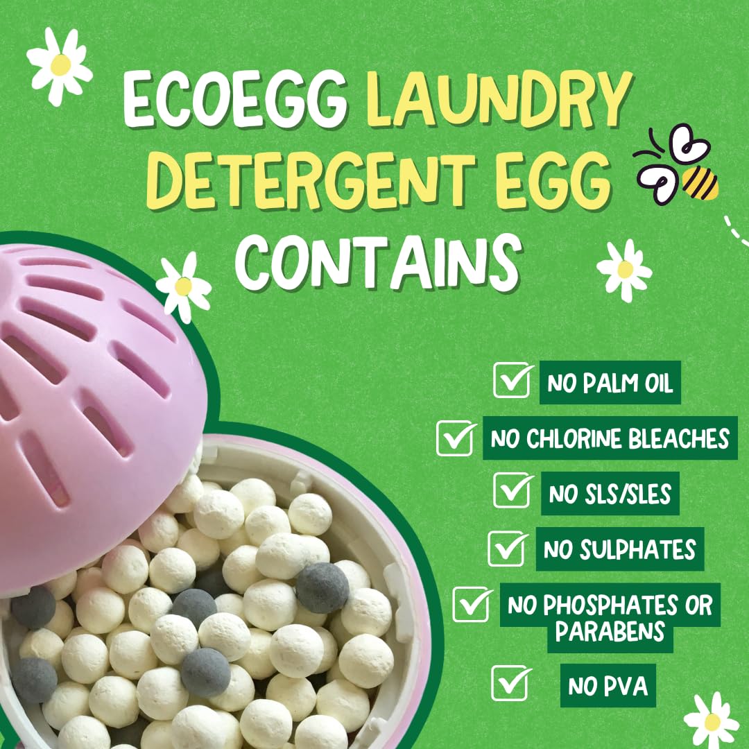 Ecoegg Laundry Egg - Detergent & Fabric Conditioner Replacement | Non Bio | Spring Blossom Scent 6