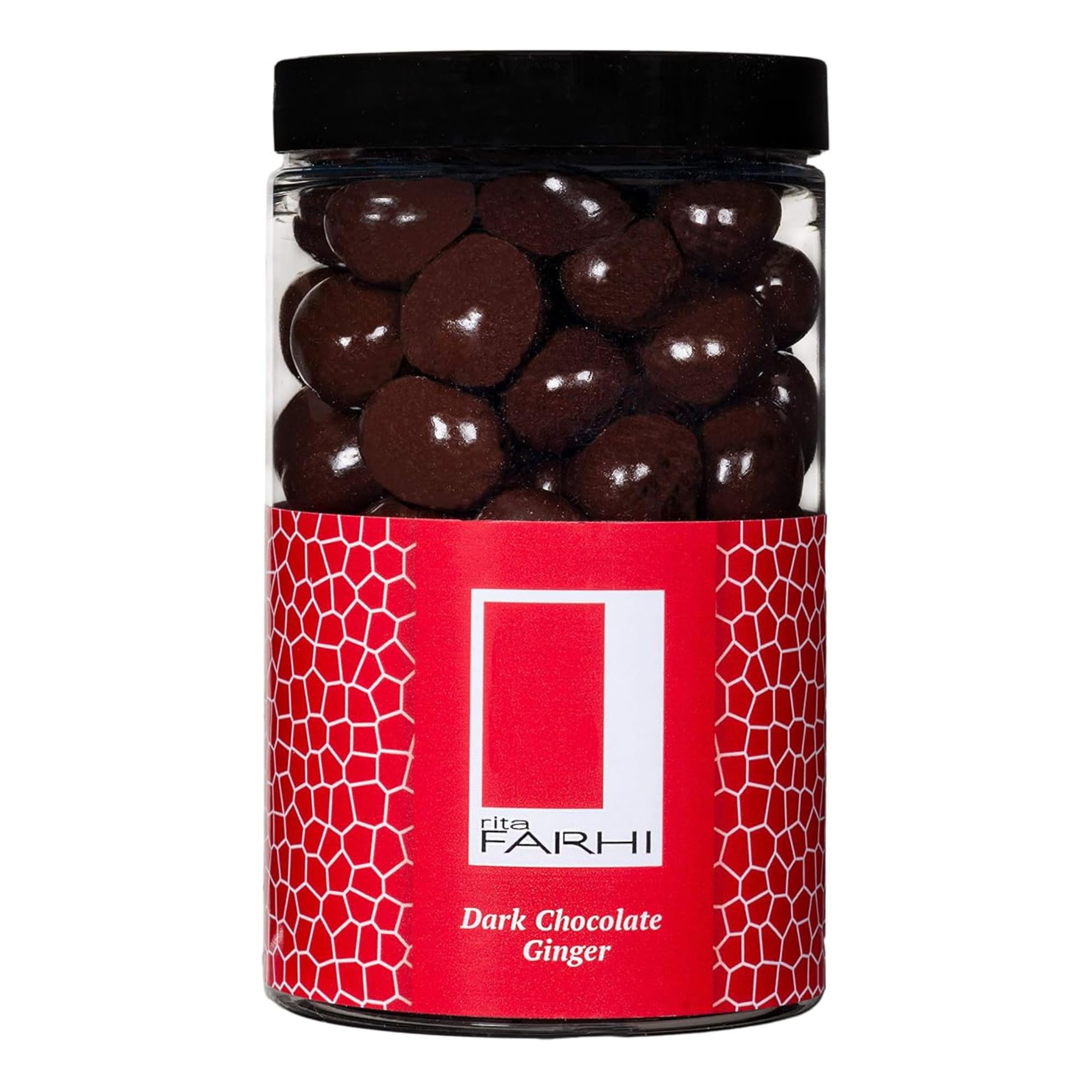 Rita Farhi - Dark Chocolate Covered Ginger Luxury Gift Jar 350g 1