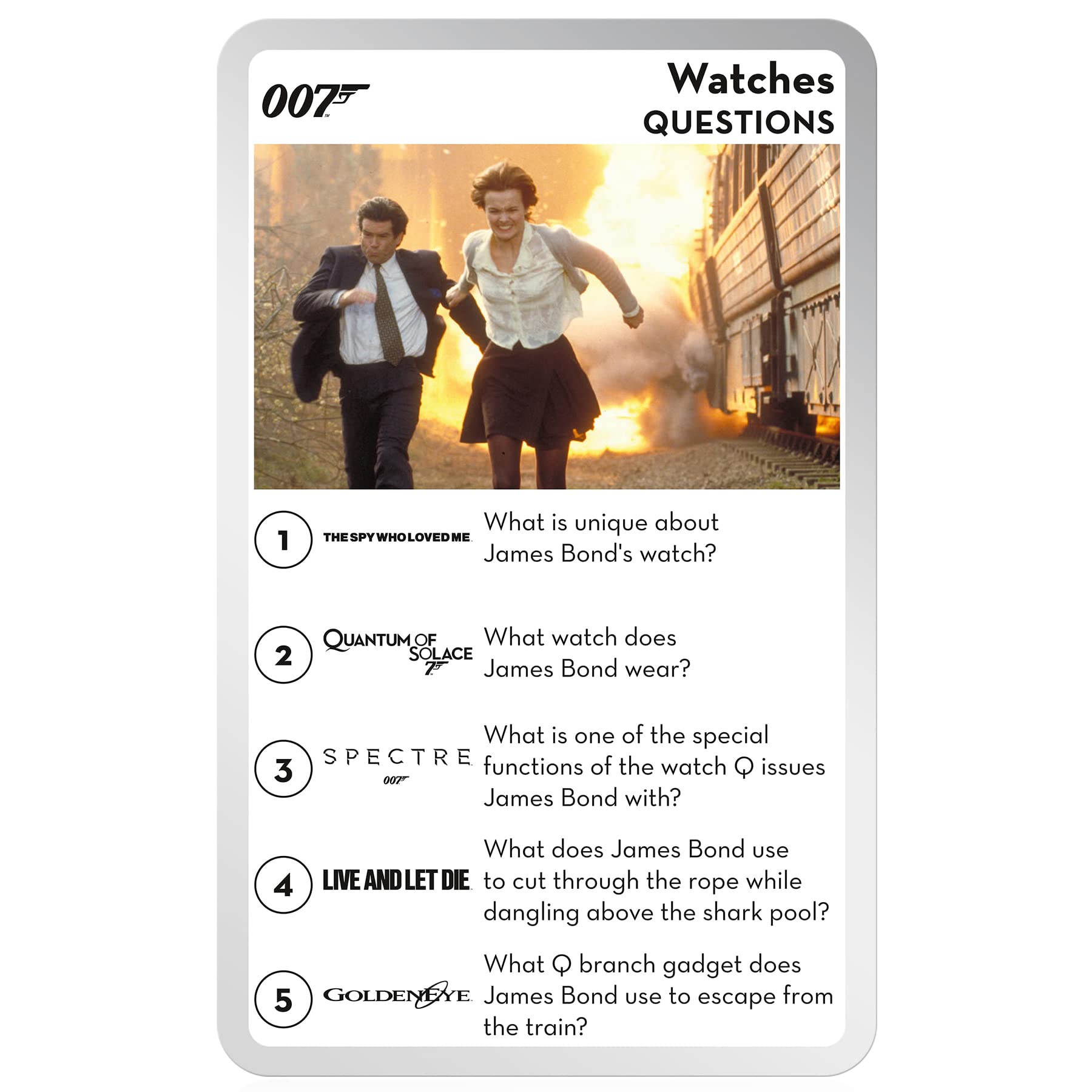 Top Trumps James Bond Quiz Game | 500 Questions | Portable Plastic Case 5