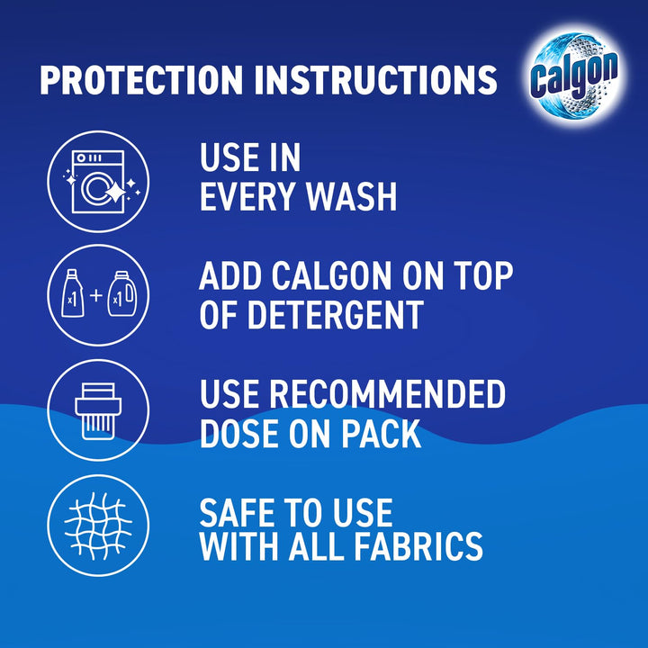 Calgon - 4-in-1 Washing Machine Cleaner and Water Softener Tablets, 45 Tablets