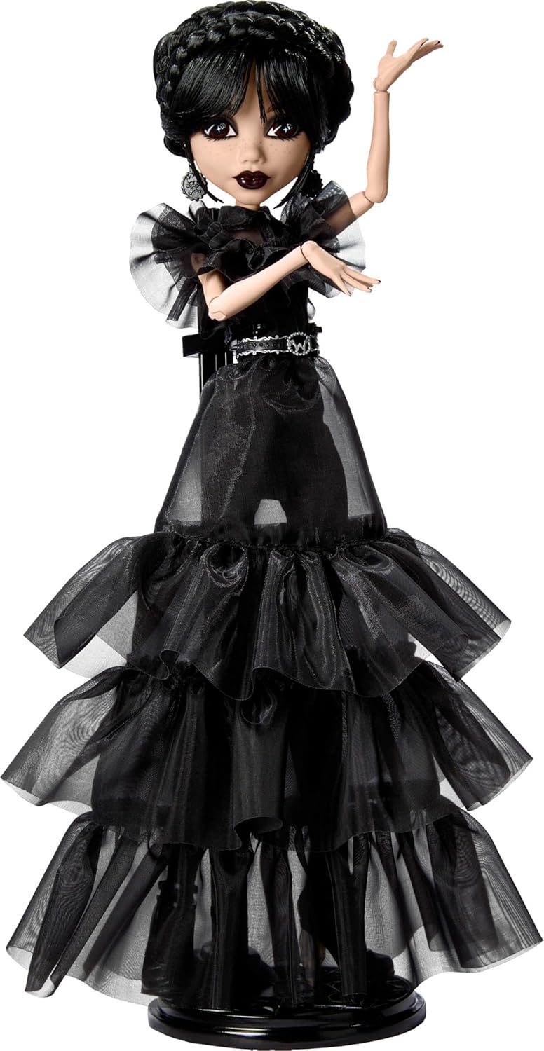 Monster High Wednesday Doll - Rave'N Wednesday Collectible Gothic Gown 6+ 1