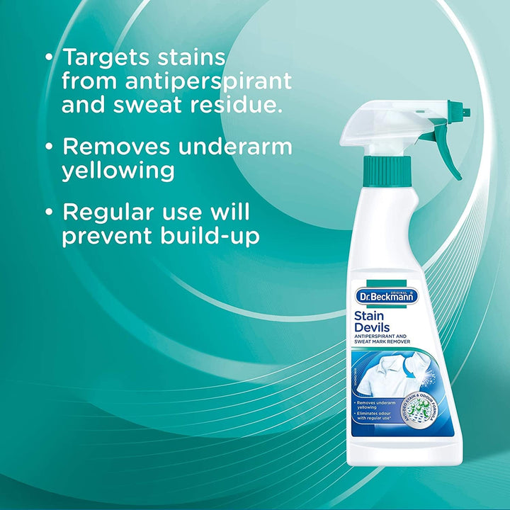 Dr. Beckmann Stain Devils Antiperspirant & Sweat Mark Remover - Stain & Odour Remover Spray