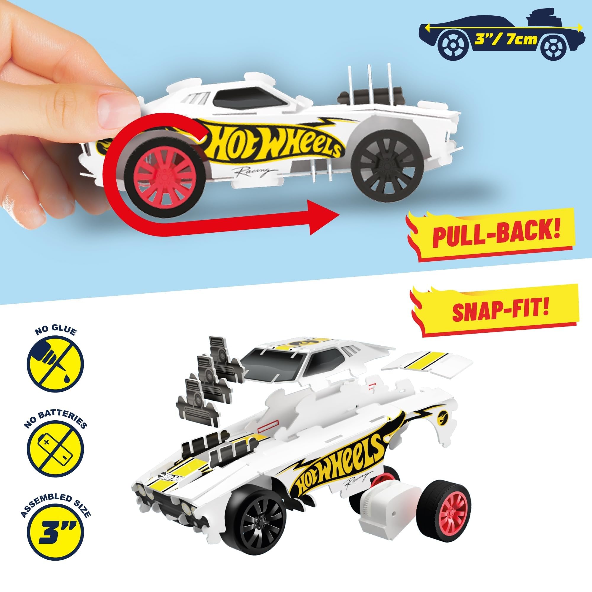 BLADEZ Hot Wheels Pocket Racer Maker Kitz - 3 Pack | Snap-Fit Assembly | Pull-Back Action 4