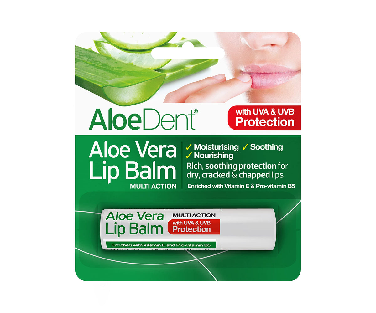 Aloe Dent Aloe Vera Lip Balm - Soothing & Moisturizing with SPF 30 | Stick Form