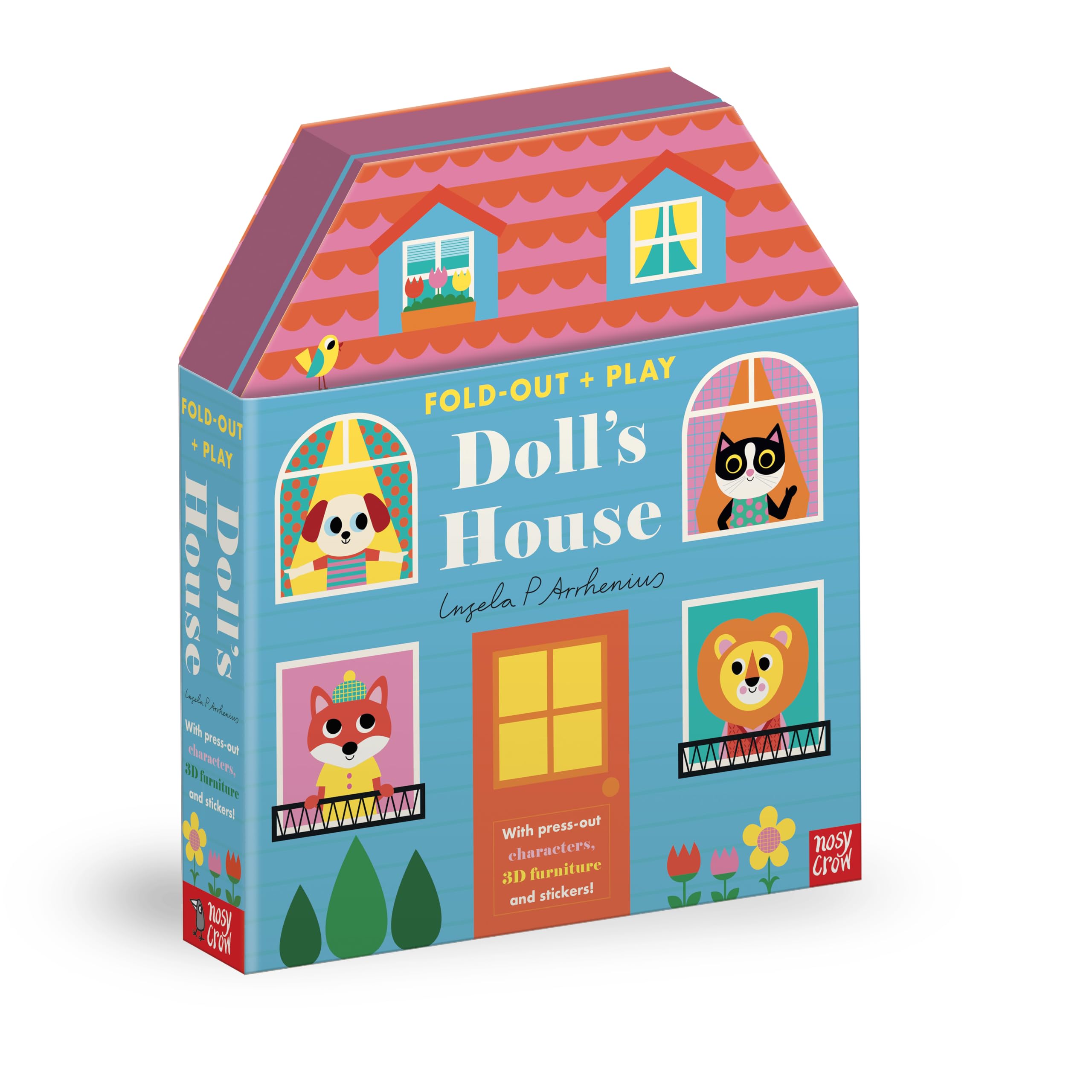 Nosy Crow Fold-Out + Play: Doll's House - Interactive 3D Play Structure | Board Book 1