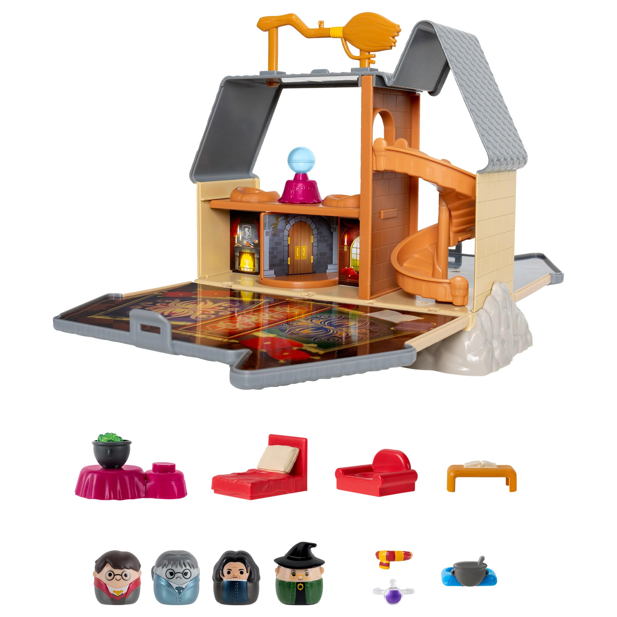 Squish-a-longs Harry Potter Hogwarts Castle Playset with Mini Figures - Severus Snape, Harry Potter, McGonagall, Moaning Myrtle 1