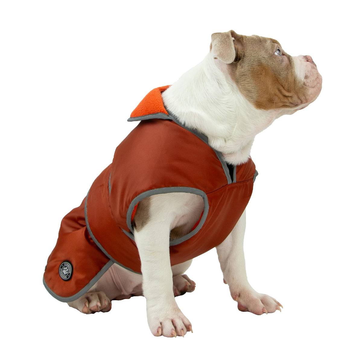 Ancol Stormguard Dog Coat - Waterproof Fleece Jacket, Medium, Terracotta