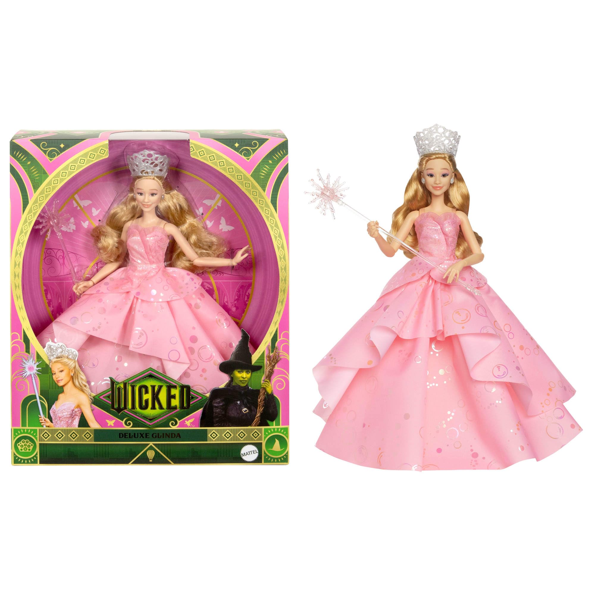 Mattel Wicked Deluxe Glinda Fashion Doll - Movie-Inspired Look with Crown, Scepter & Posability, Ages 6-12 1