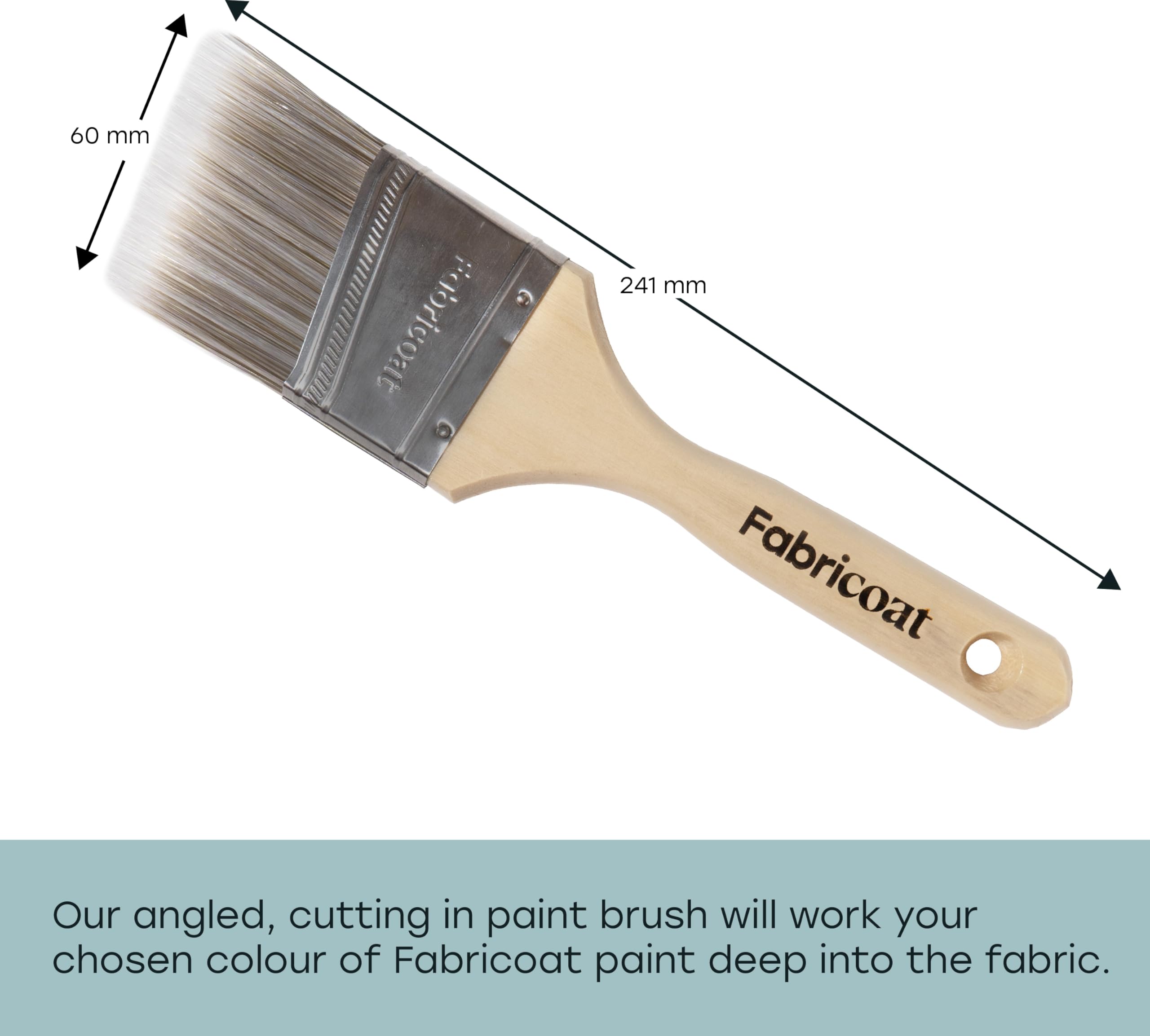 Fabricoat - Cleaning Brush and 60mm/2.5 inch Angled Cutting In Paint Brush Combo 2