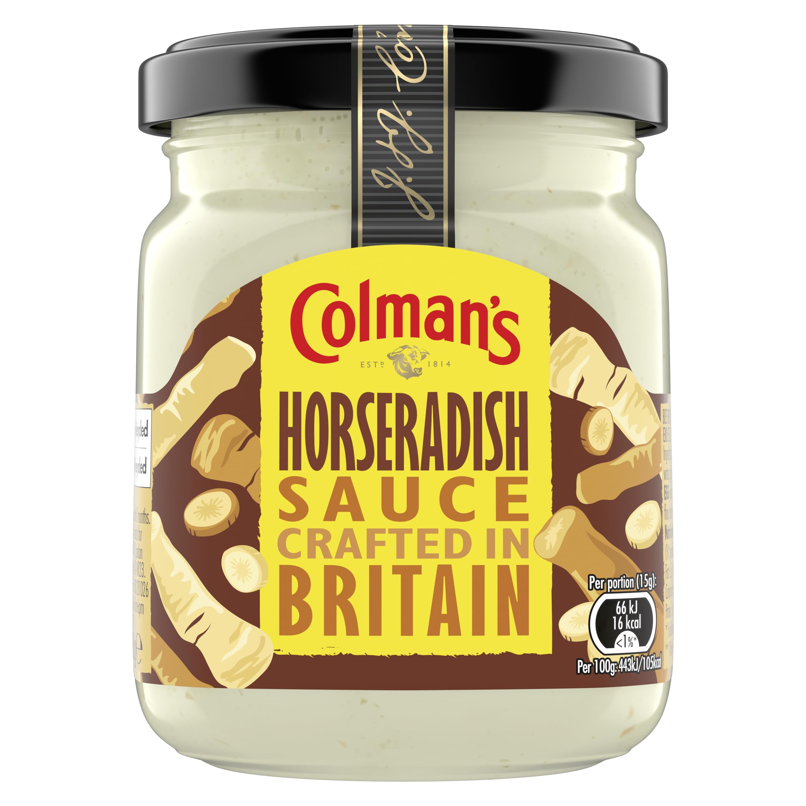 Colman's Horseradish Sauce - Freshly Grated Condiment for Roast Beef | 136g Jar