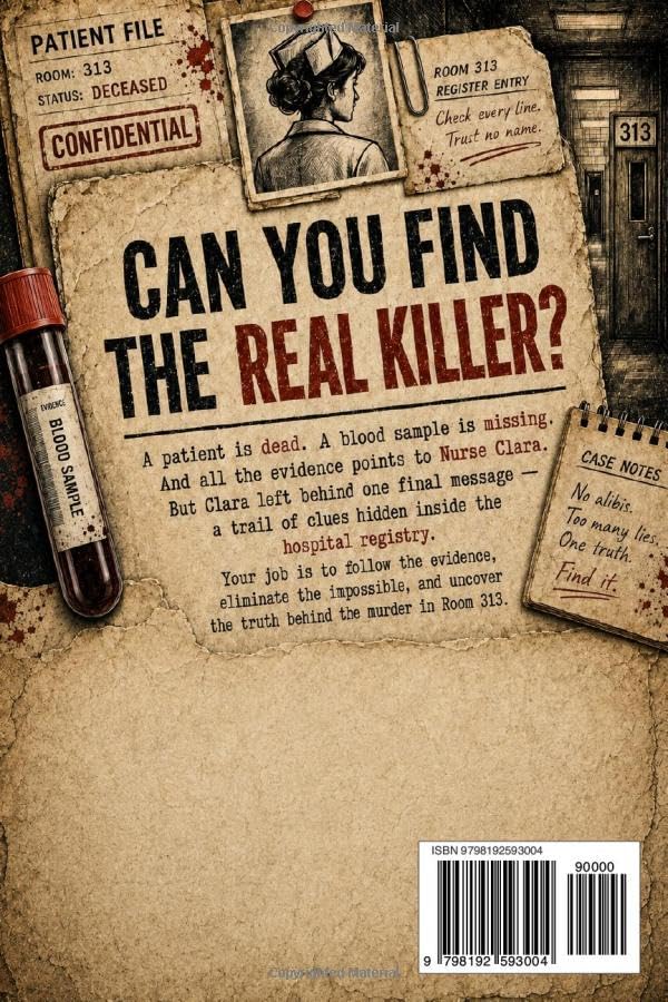 Ravenwood Press A Hospital Murder Mystery Puzzle Book - 5,313 Suspects, 16 Logic Clues