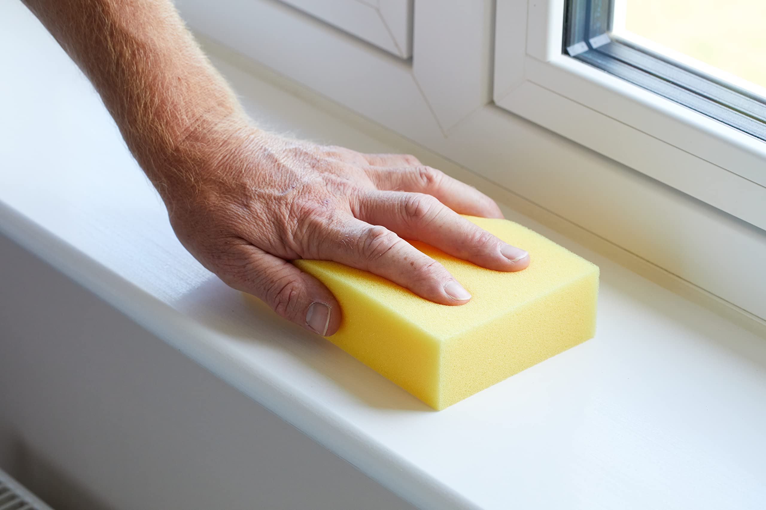ProDec Contractor Foam Sponge - General Purpose Decorating, Tiling & Cleaning | Yellow | 190x105x50mm 4