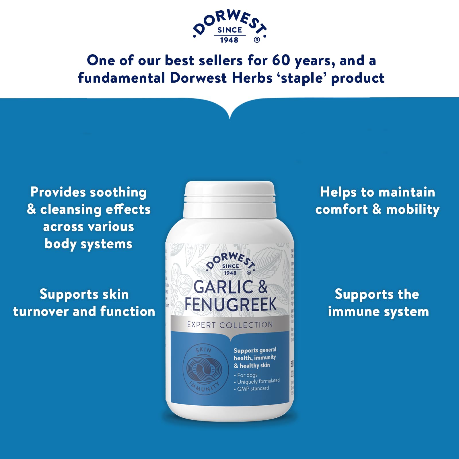 DORWEST HERBS Garlic and Fenugreek Tablets for Dogs - 500 Count | Supports Immunity & Skin Health 3