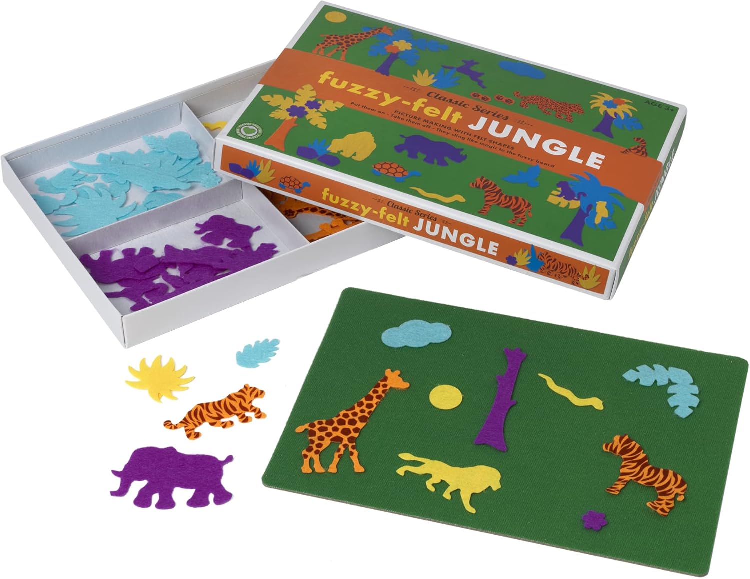 Fuzzy-Felt Classic Series - Jungle | 80-Piece Felt Playset for Ages 3+ 1