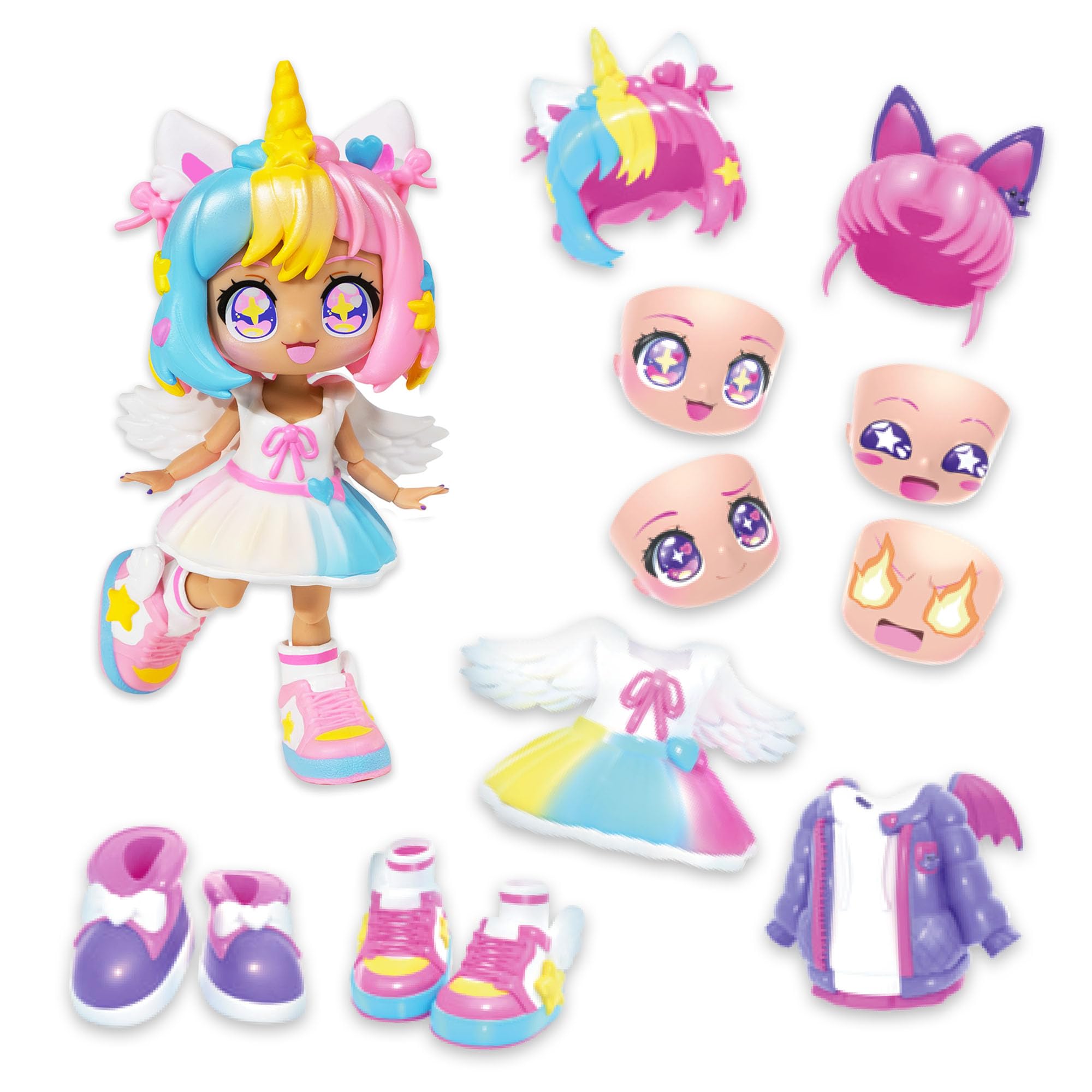 Animakii Fashion Doll – Unicorn & Bat Style Customisable Doll with 32+ Looks, 5+ Years 8