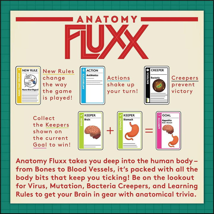 Looney Labs Fluxx: Anatomy Edition Card Game