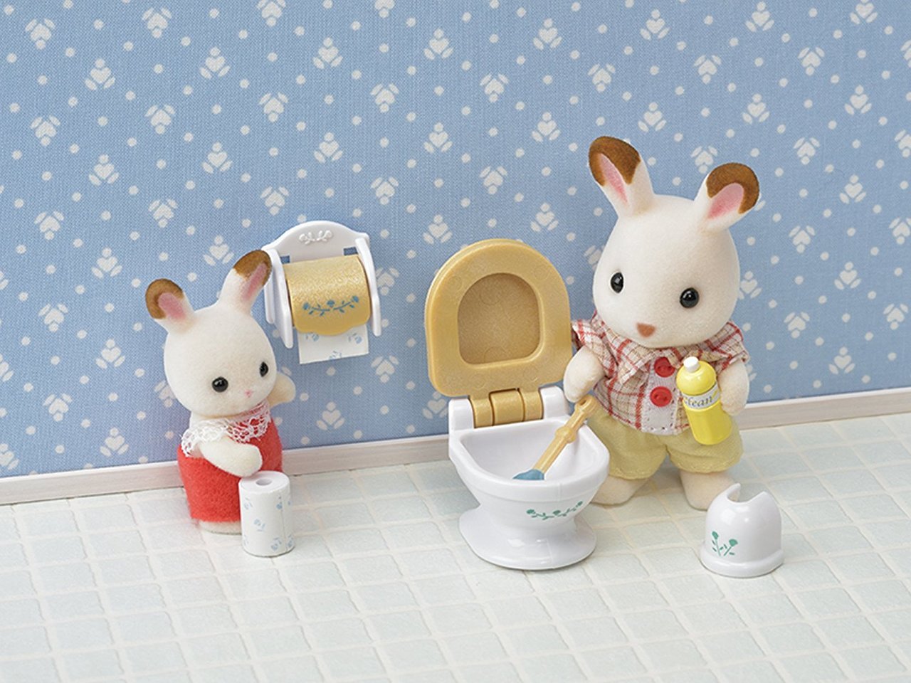 Sylvanian Families Country Bathroom Set 5286 | Plastic | Ages 3+ 5