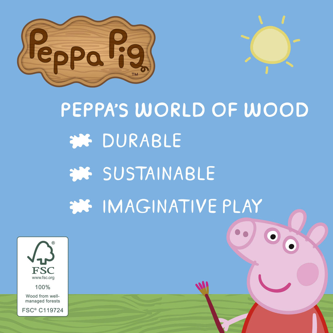 Peppa Pig 07222 Autobus scolaire en bois