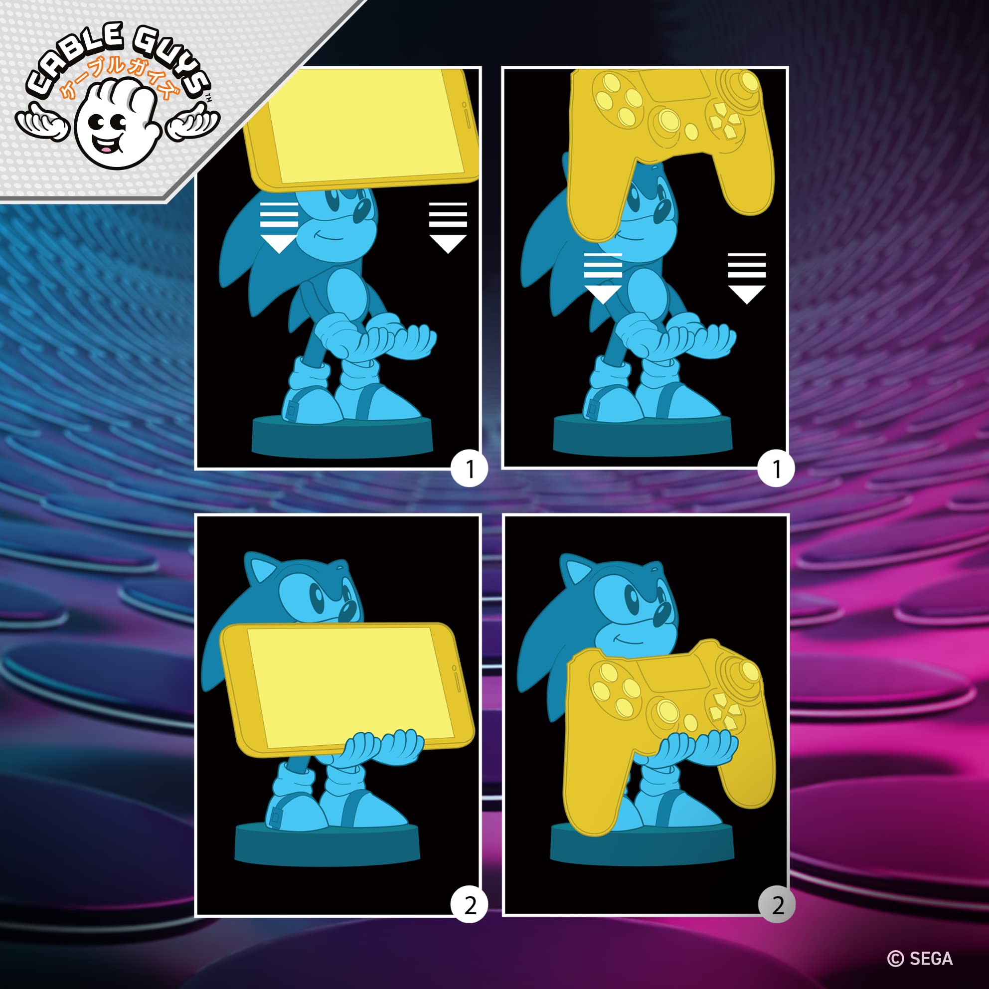 Marvel Deadpool Rear View Cable Guy - Controller & Phone Holder with Charging Cable 15