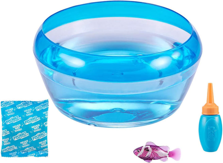 Robo Alive Robo Fish 7126 Robotic Toy Pet with Fish Tank and Never Wet Sand, Hyper-Realistic Swimming Fish for Kids and Teens